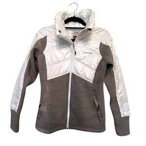 Avalanche Women's Coat, White & Gray, Thumbholes‎ Size S